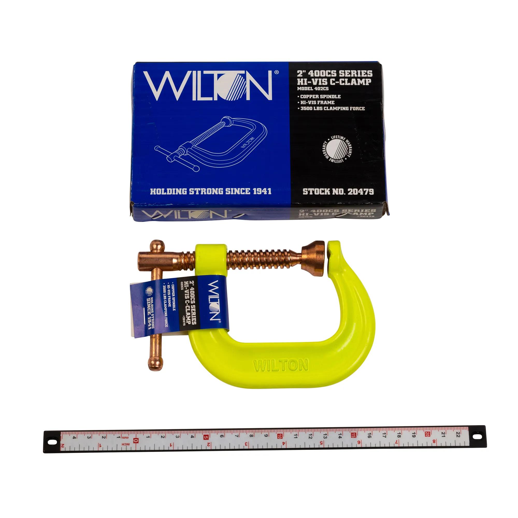 Spark-Duty Drop Forged Hi-Vis C-Clamp 0 - 2-1/8 in. Opening Capacity