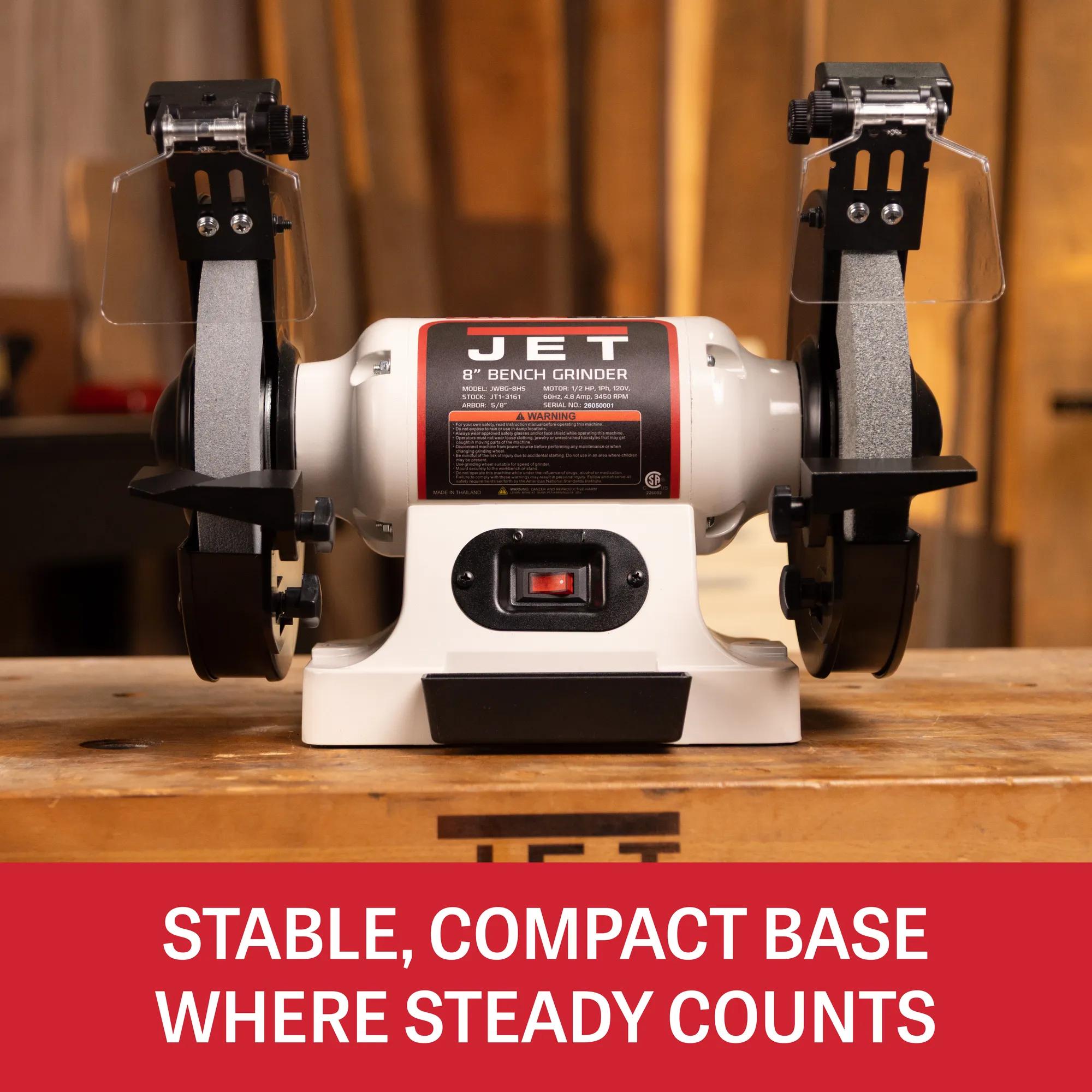 8" Dual Wheels High-Speed Bench Grinder, 0.5HP, 120V 1PH(JWBG-8HS)