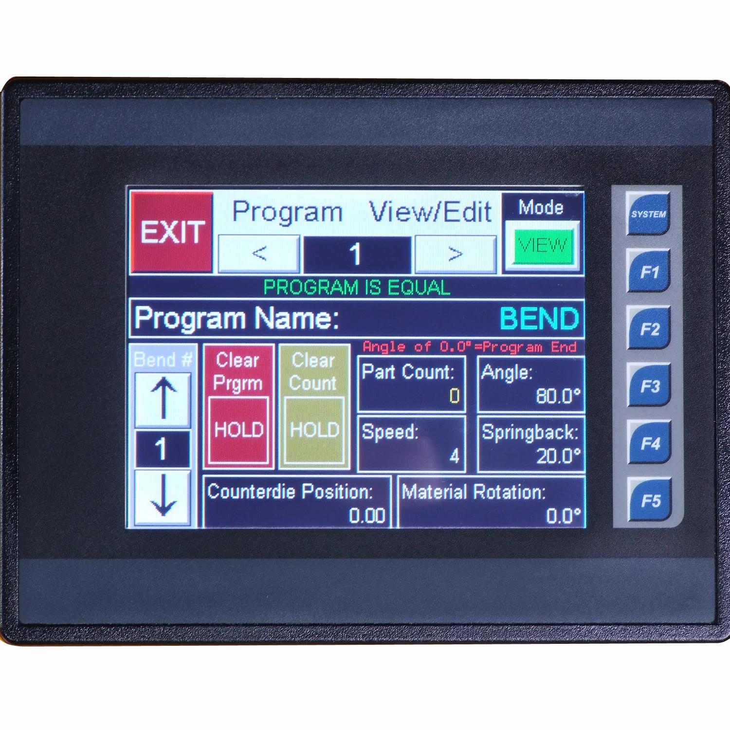 Digital Screen for Programming Bends