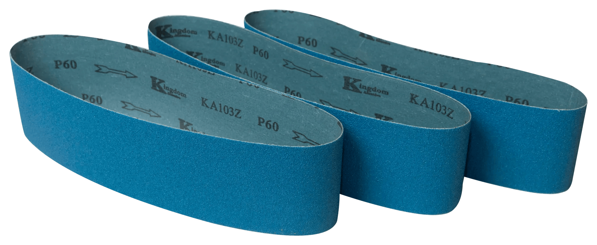 Zirconium Oxide Sanding Belts, 4" x 36", 40 Grit (3-Pack)
