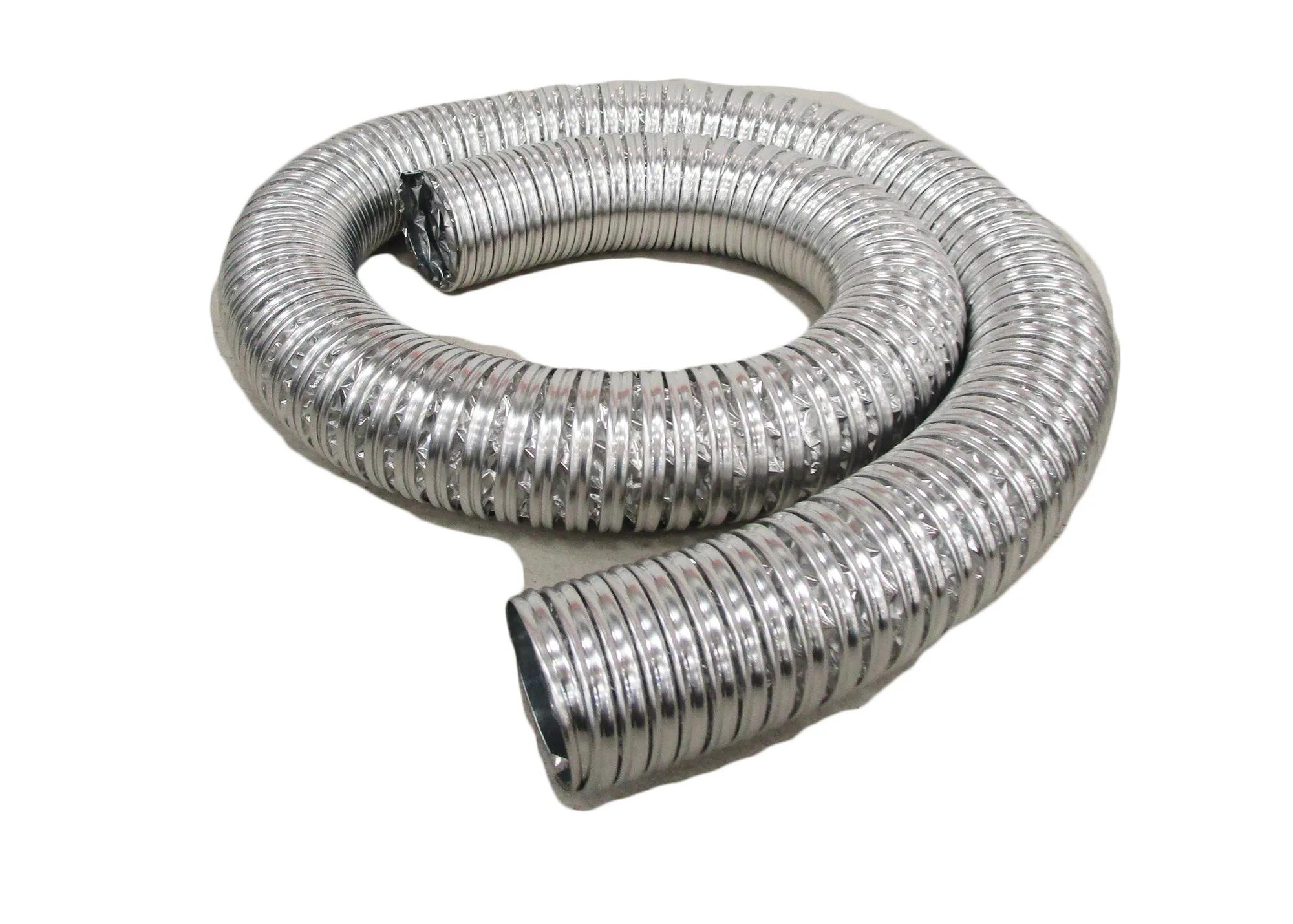 Heat Resistant Dust Collection Hose, 2 in dia x 8 ft length, max 130 degrees